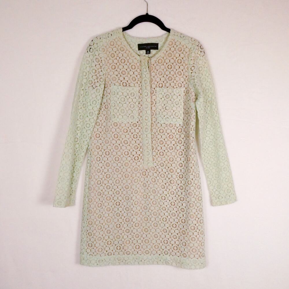 Victoria Beckham for Target Mint Lace Shift Dress Size XS Preppy Tailored Retro